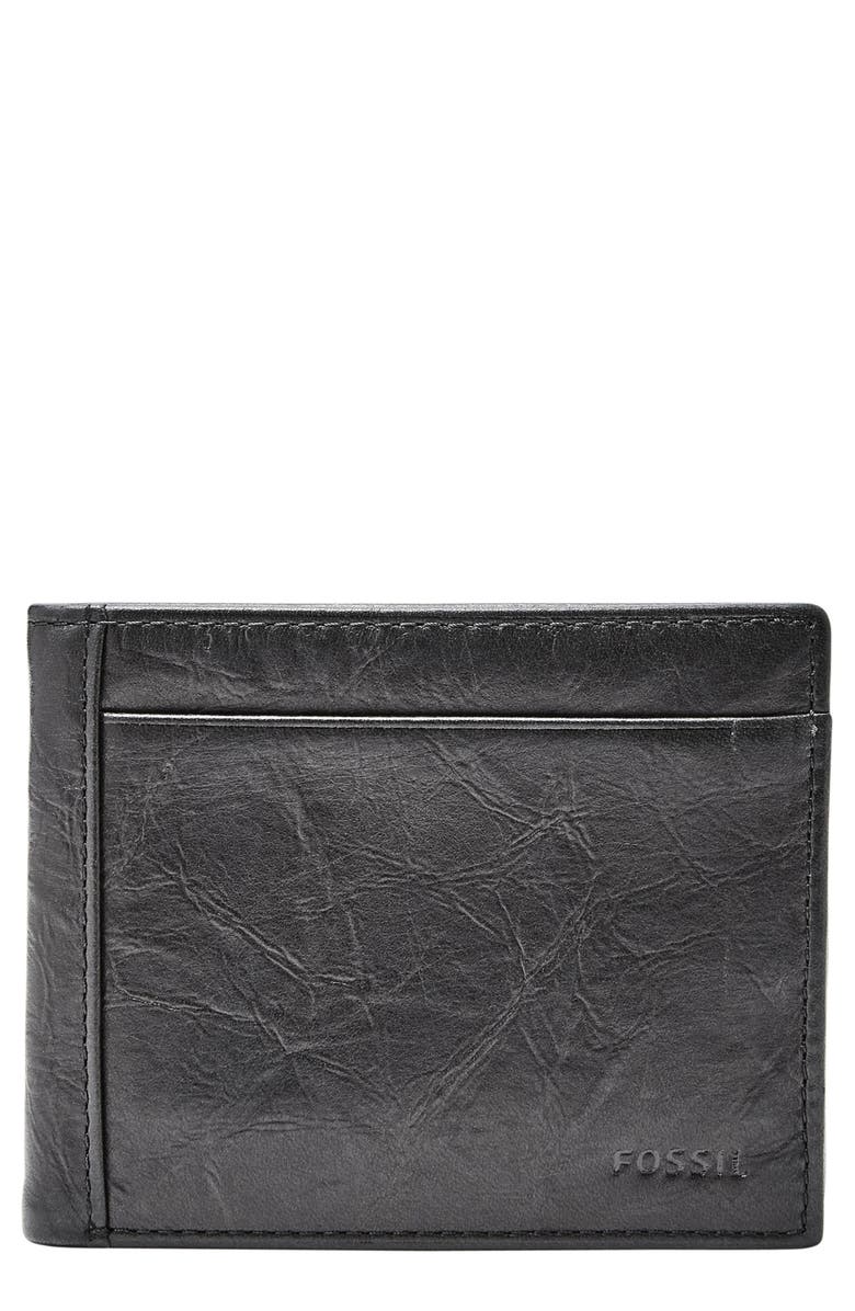 Fossil Leather Wallet, Main, color,