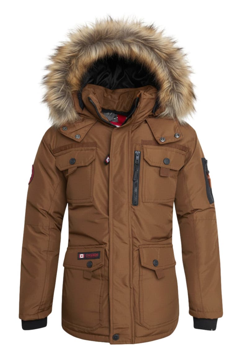 Boys' Heavyweight Winter Ski Jacket, Main, color, Oak