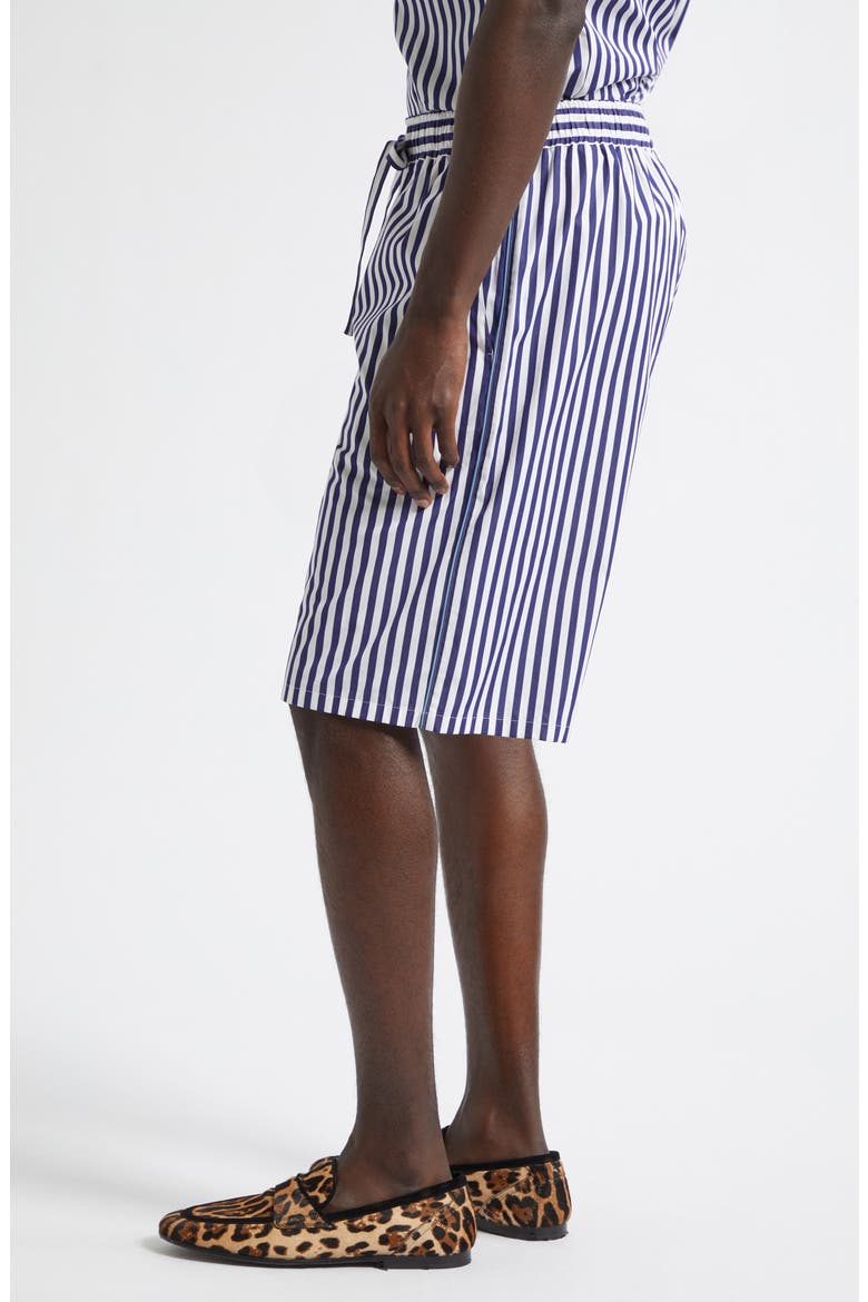 Stripe Cotton & Silk Poplin Bermuda Shorts, Alternate, color, S8056 RIGATO