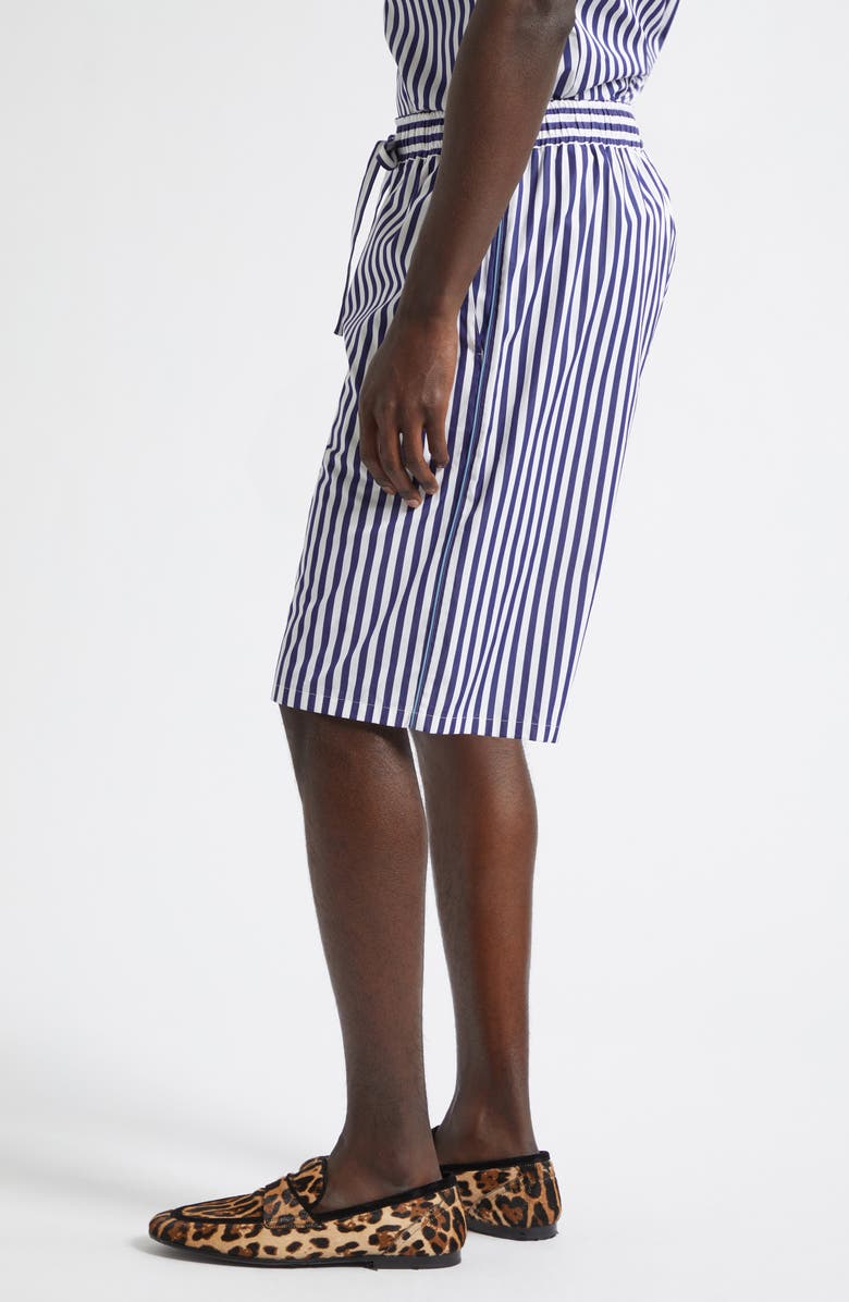 Dolce&Gabbana Stripe Cotton & Silk Poplin Bermuda Shorts, Alternate, color, S8056 Rigato