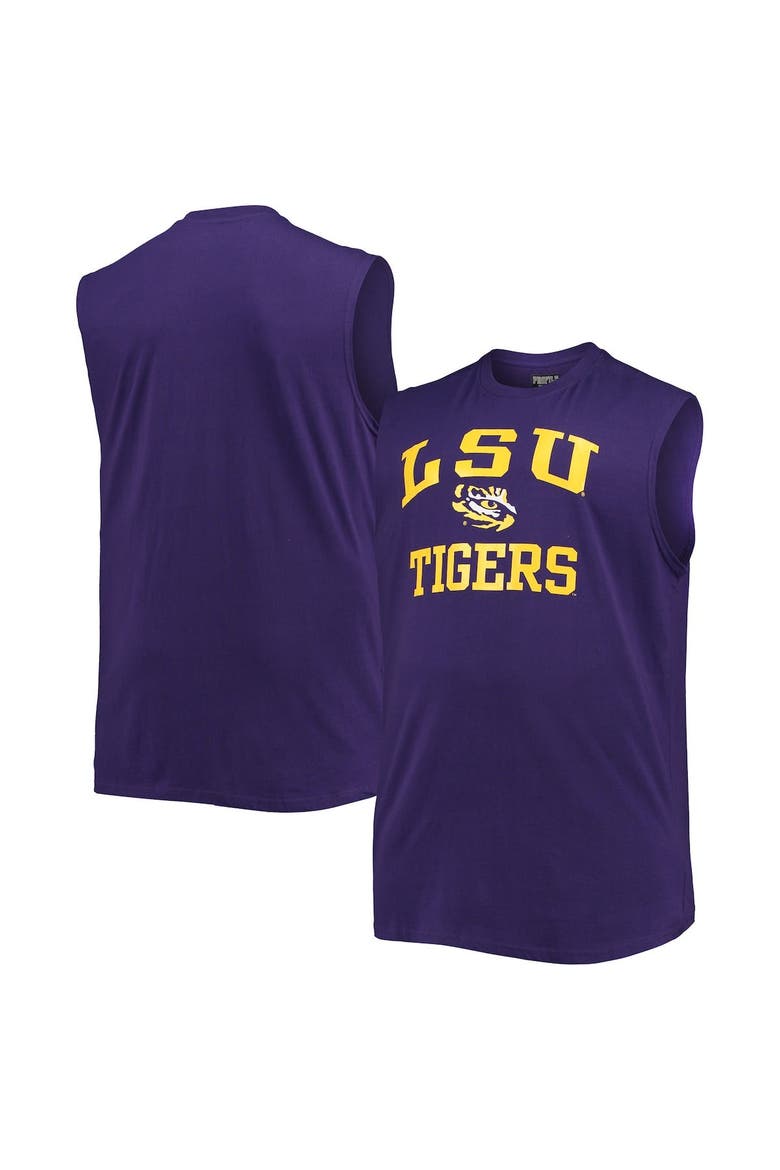 Men's LSU Tigers Purple Big & Tall Team Muscle Tank Top, Alternate, color, Purple