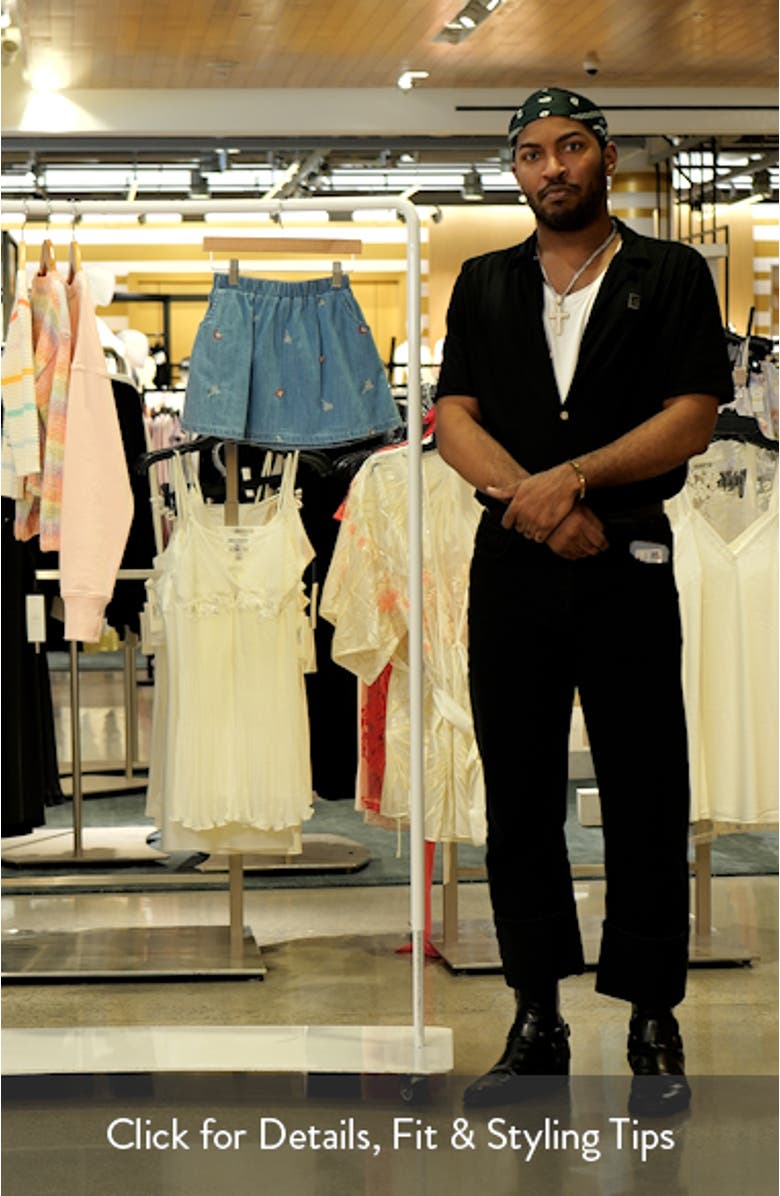 Kids' Embroidered Pocket Denim Skirt, sales video thumbnail