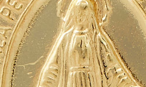 Savvy Cie Jewels Miraculous Virgin Mary Pendant Necklace In Yellow