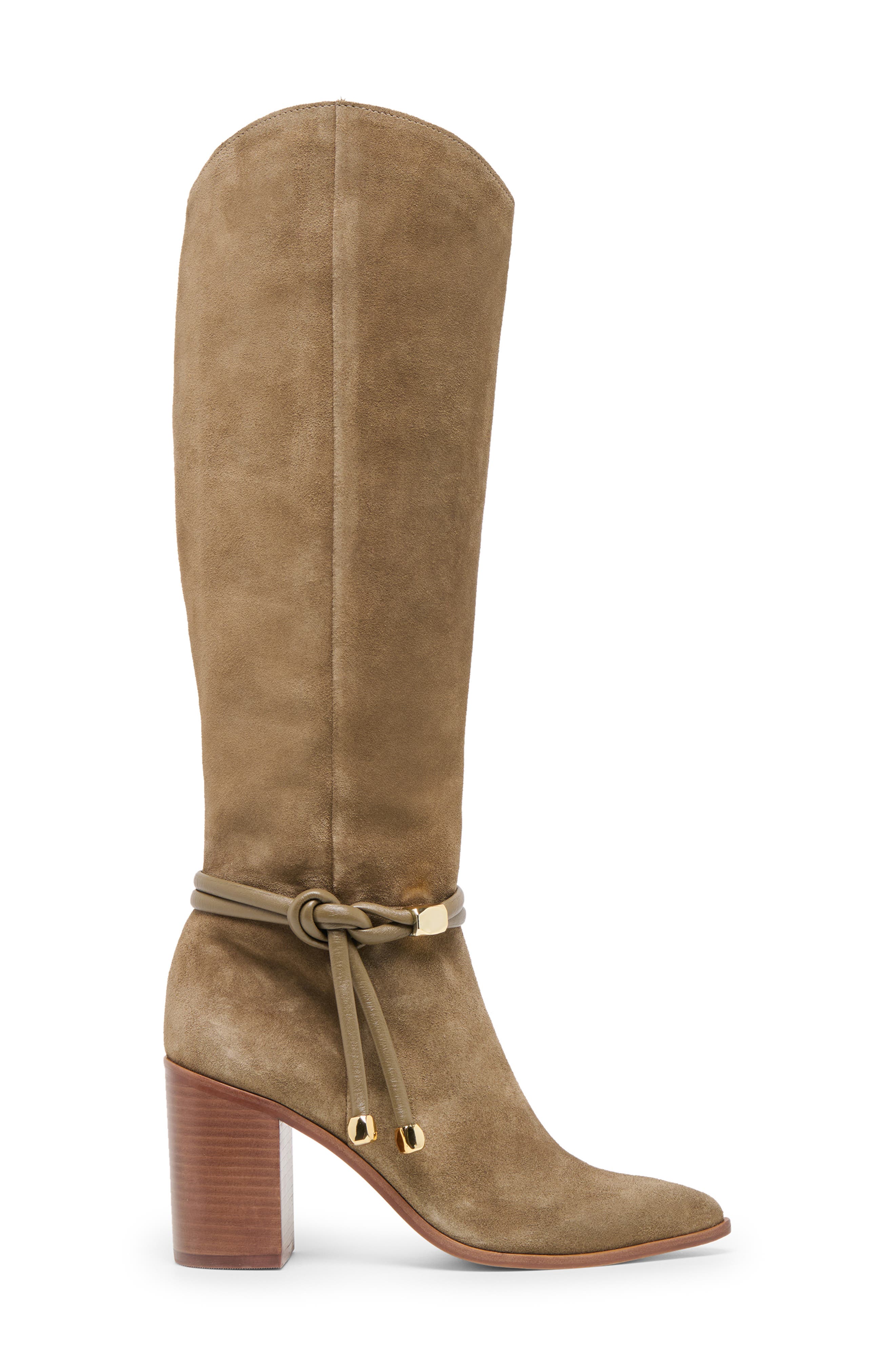 Dolce Vita Tarren Knee High Boot, Alternate, color, Olive Suede