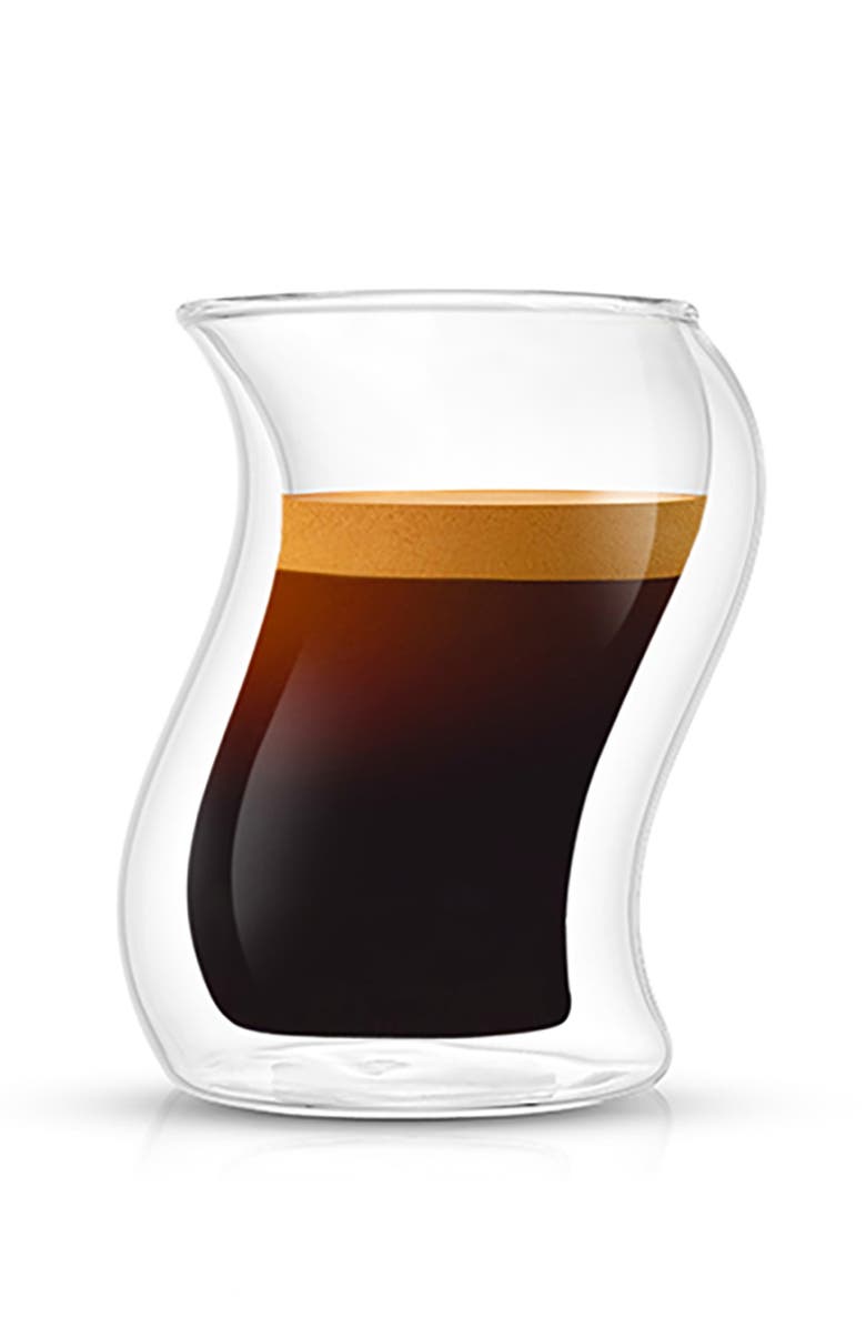 JoyJolt Pivot Shot Glass - Set of 4, Alternate, color, Clear