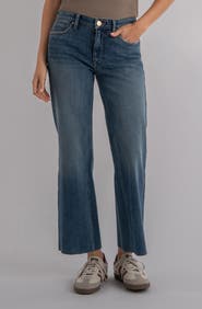 KUT from the Kloth Kelsey Fab Ab Raw Hem Ankle Flare Jeans