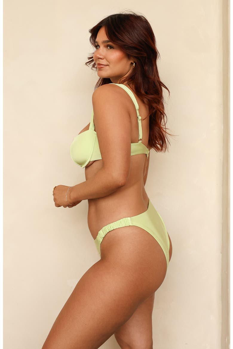 Belle Side Scrunch Bikini Bottom, Alternate, color, Butterfly