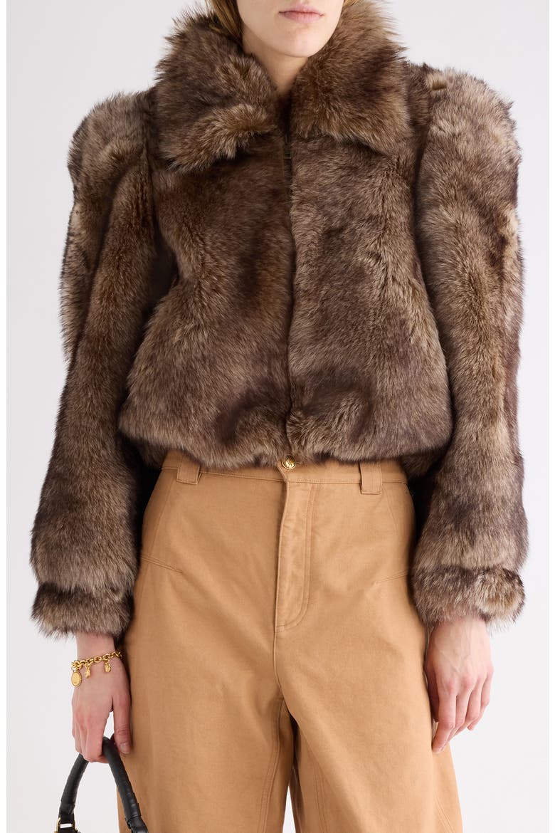 Genuine Shearling Jacket, Main, color, PURE BROWN