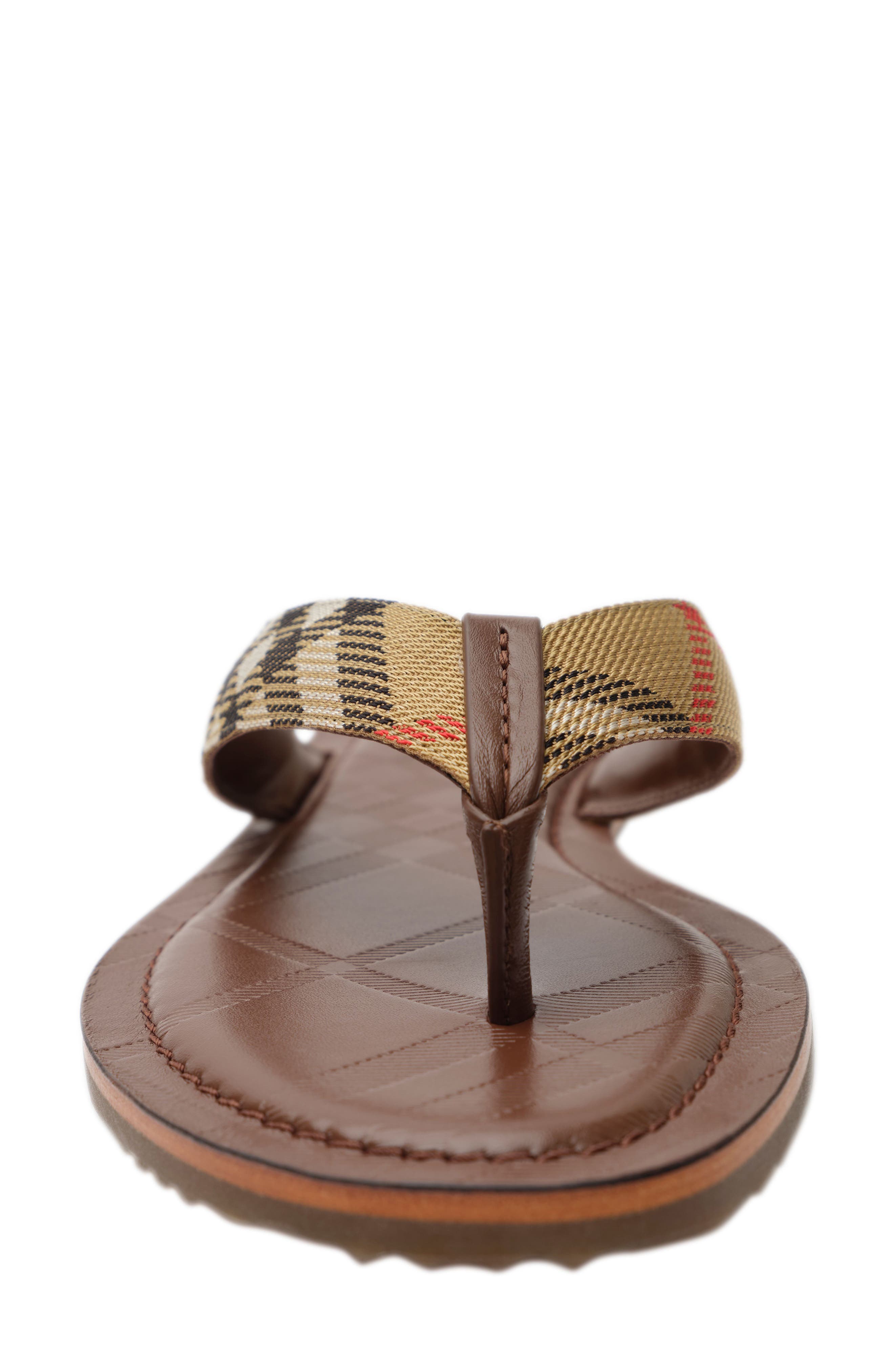 Burberry Pavillion Check Flip Flip, Alternate, color, Sand Ip Check
