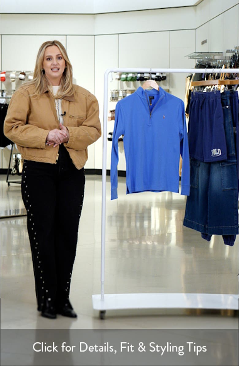 Kids' Solid Cotton Half Zip Pullover, sales video thumbnail