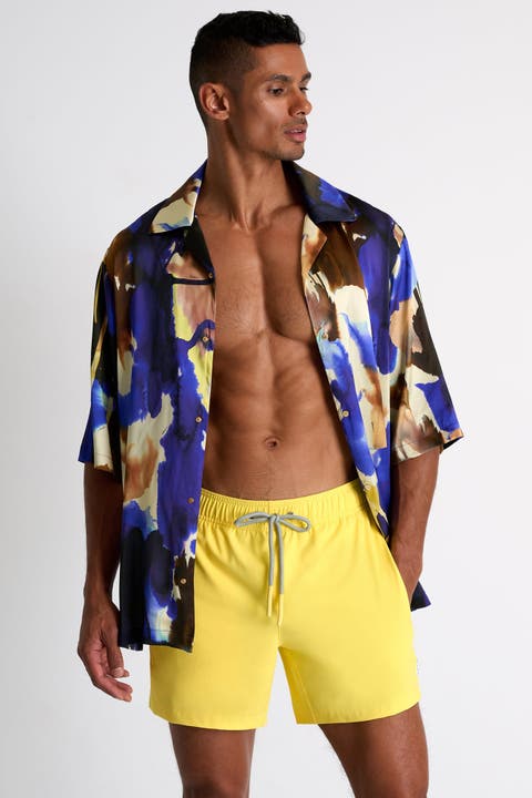 Classic fit stretch swim trunks