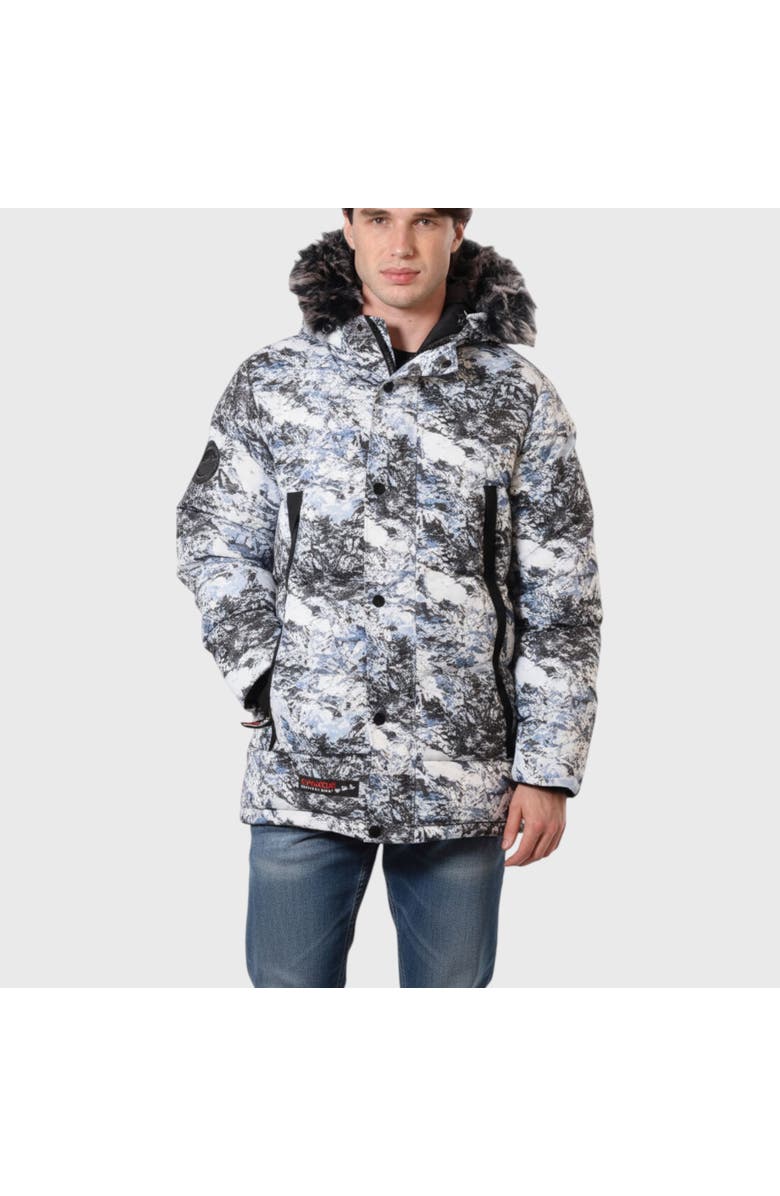 CANADA WEATHER GEAR Men's Heavyweight Parka, Alternate, color, White Mountain