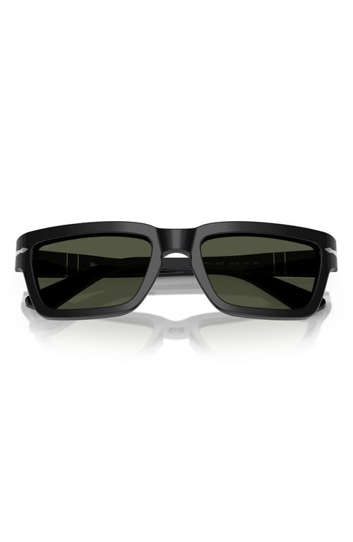 Persol Rectangular Frame Sunglasses In Black
