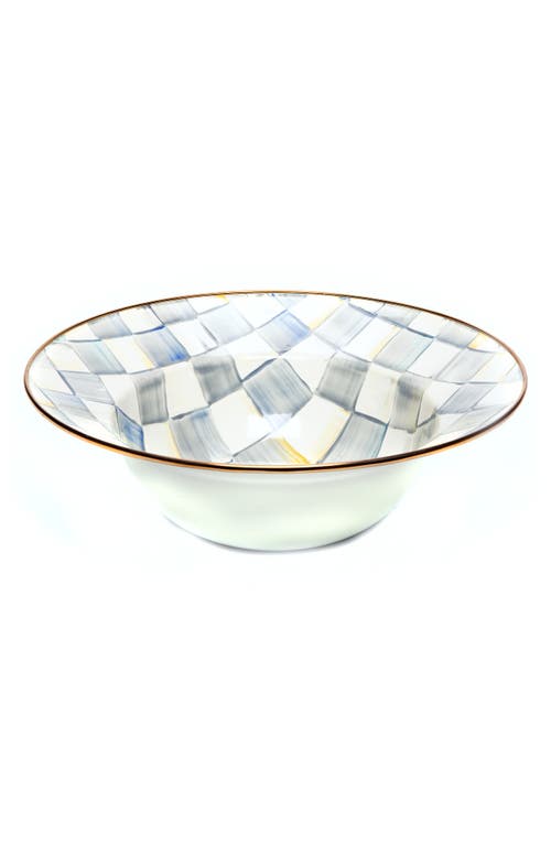 Mackenzie-childs Mackenzie Childs Sterling Check Enameled Steel Serving Bowl