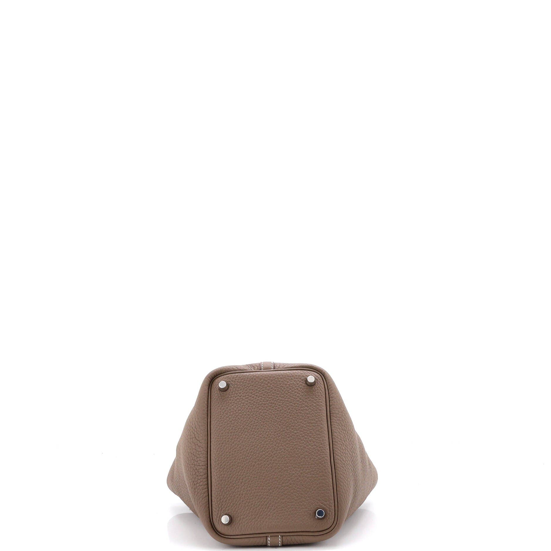 Pre-Owned Hermes Monochrome Picotin Lock Bag Clemence PM, Alternate, color, Etoupe