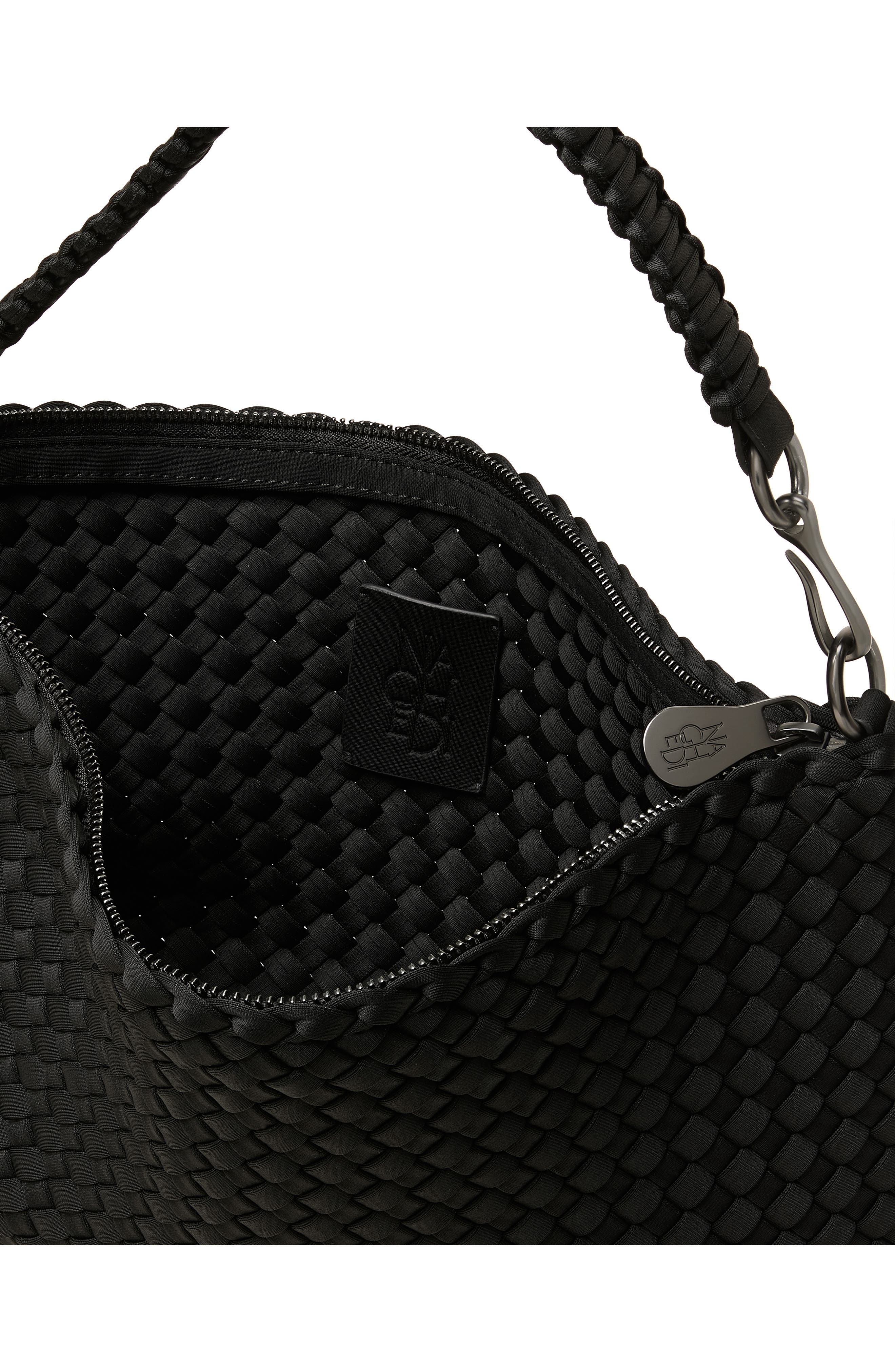 NAGHEDI Small Porto Half Moon Shoulder Bag, Alternate, color, Onyx