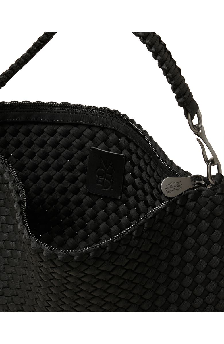 NAGHEDI Small Porto Half Moon Shoulder Bag, Alternate, color, Onyx