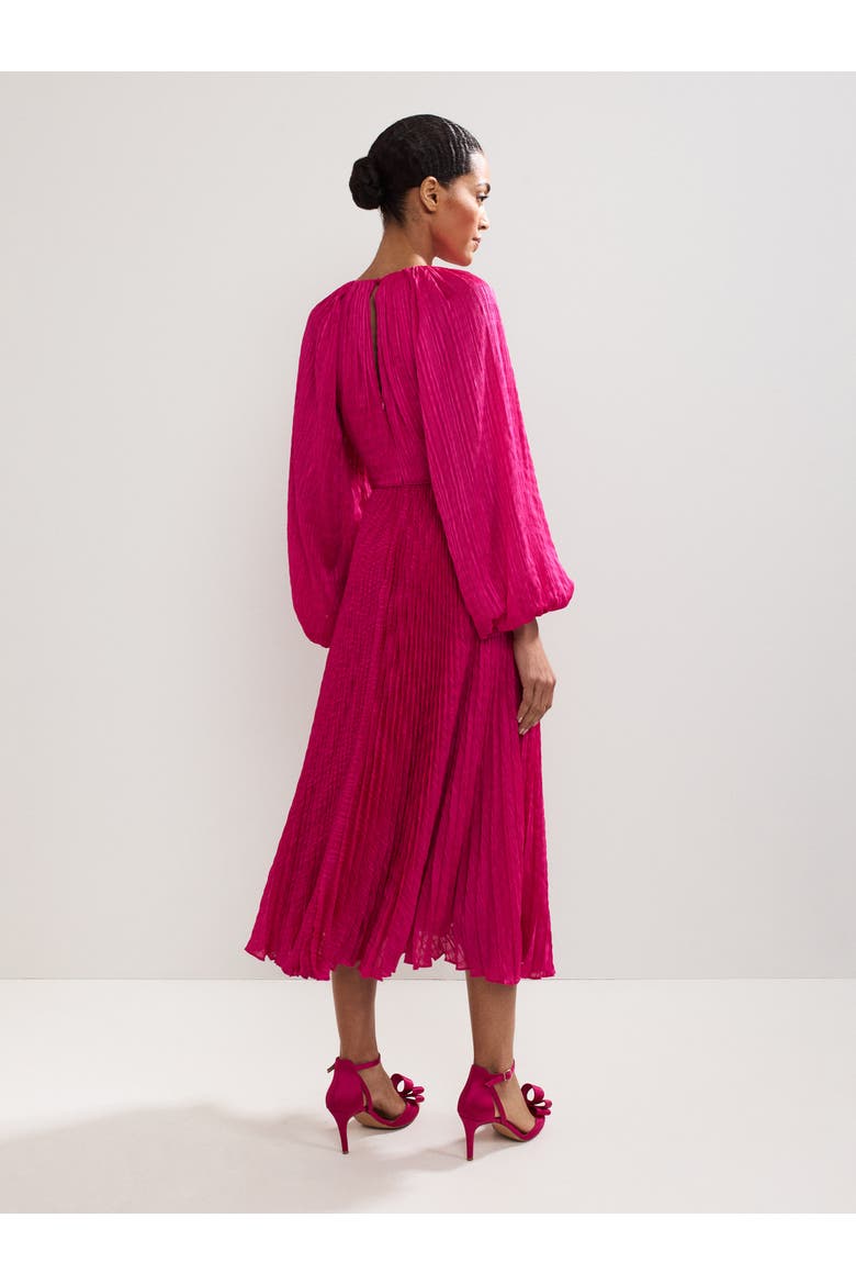 Faye Textured Pleat Dress, Alternate, color, Pink