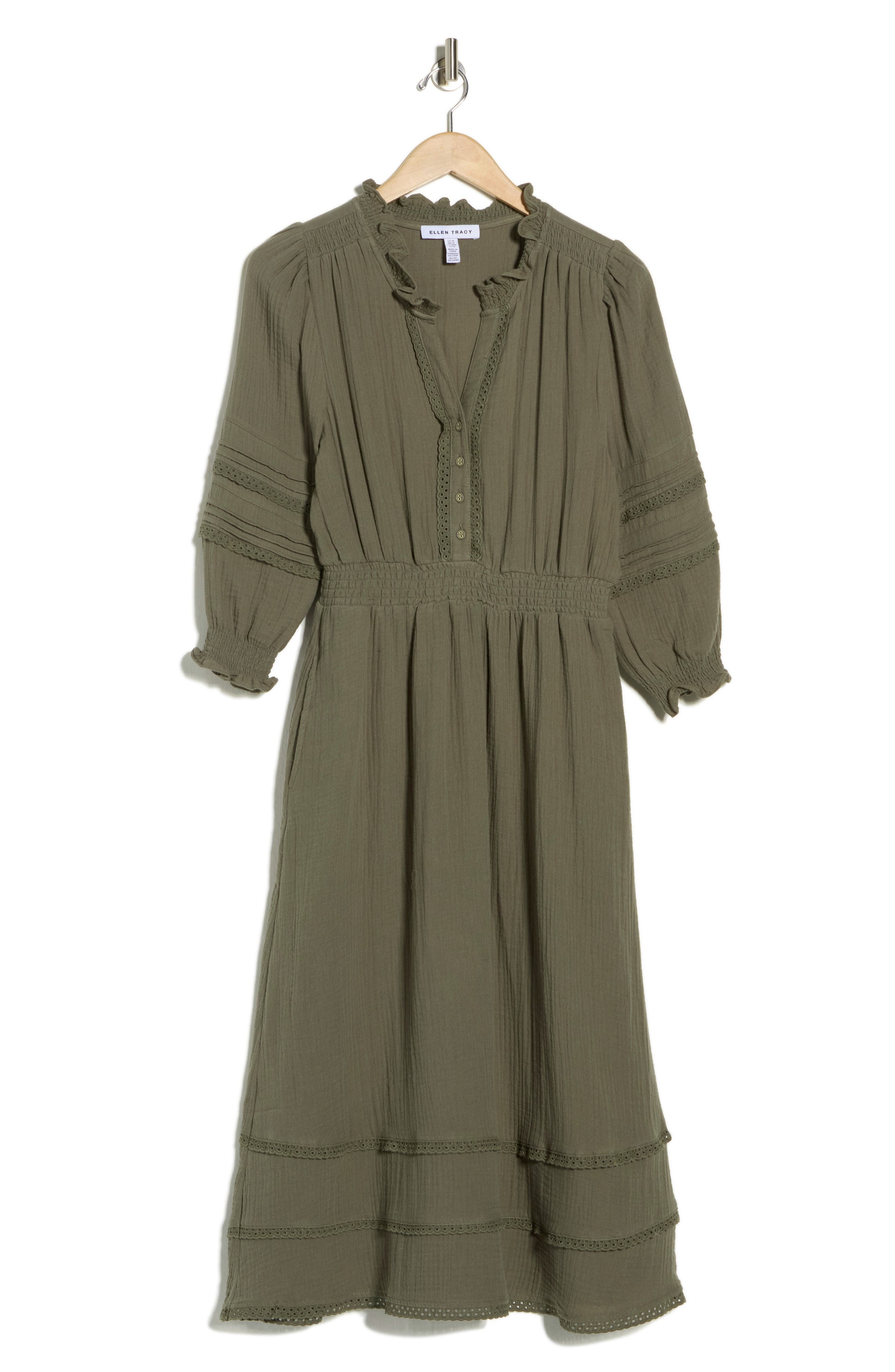 ellen tracy green dress Ellen Tracy Green Belted Sheath Knee Length Dress