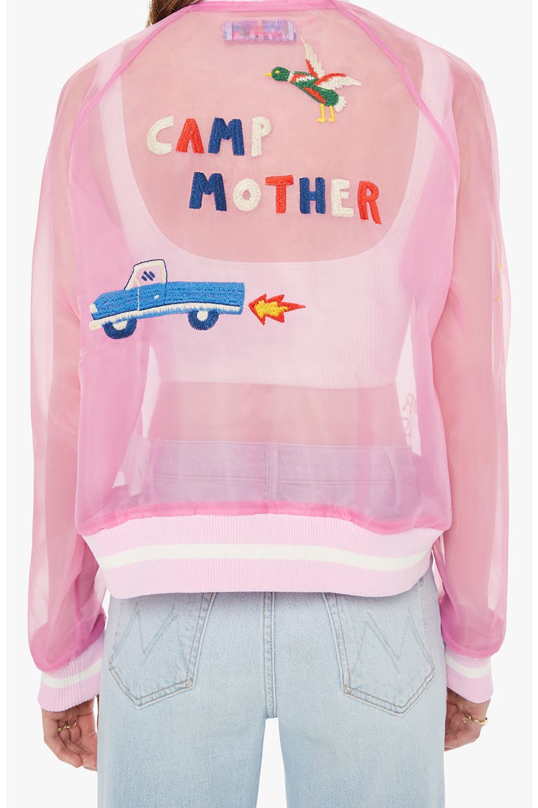 The Mozzy Embroidered Sheer Bomber Jacket, Alternate, color, SIGHT UNSEEN