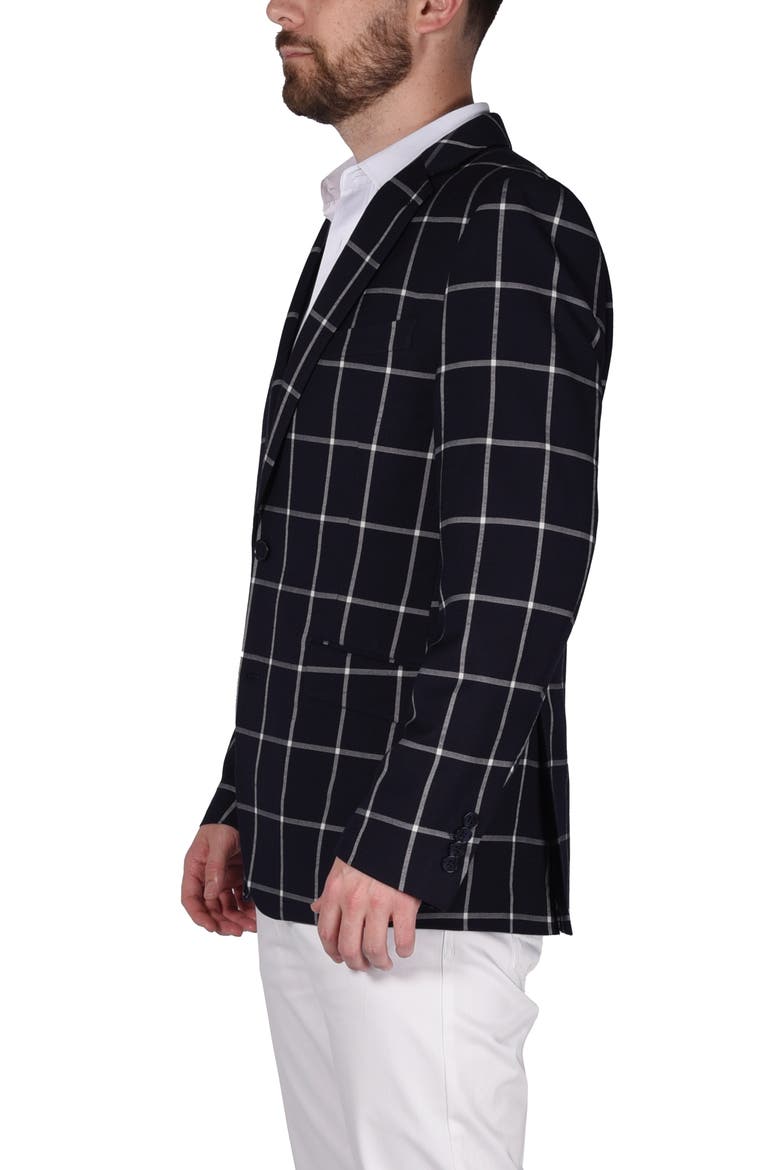 Windowpane Sport Coat, Alternate, color, NAVY