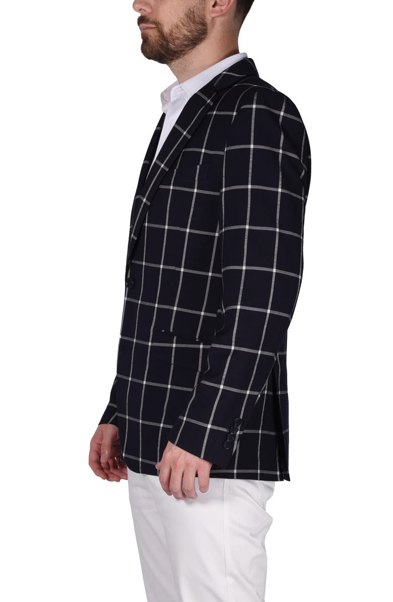 SAVILE ROW CO Windowpane Sport Coat, Alternate, color, Navy