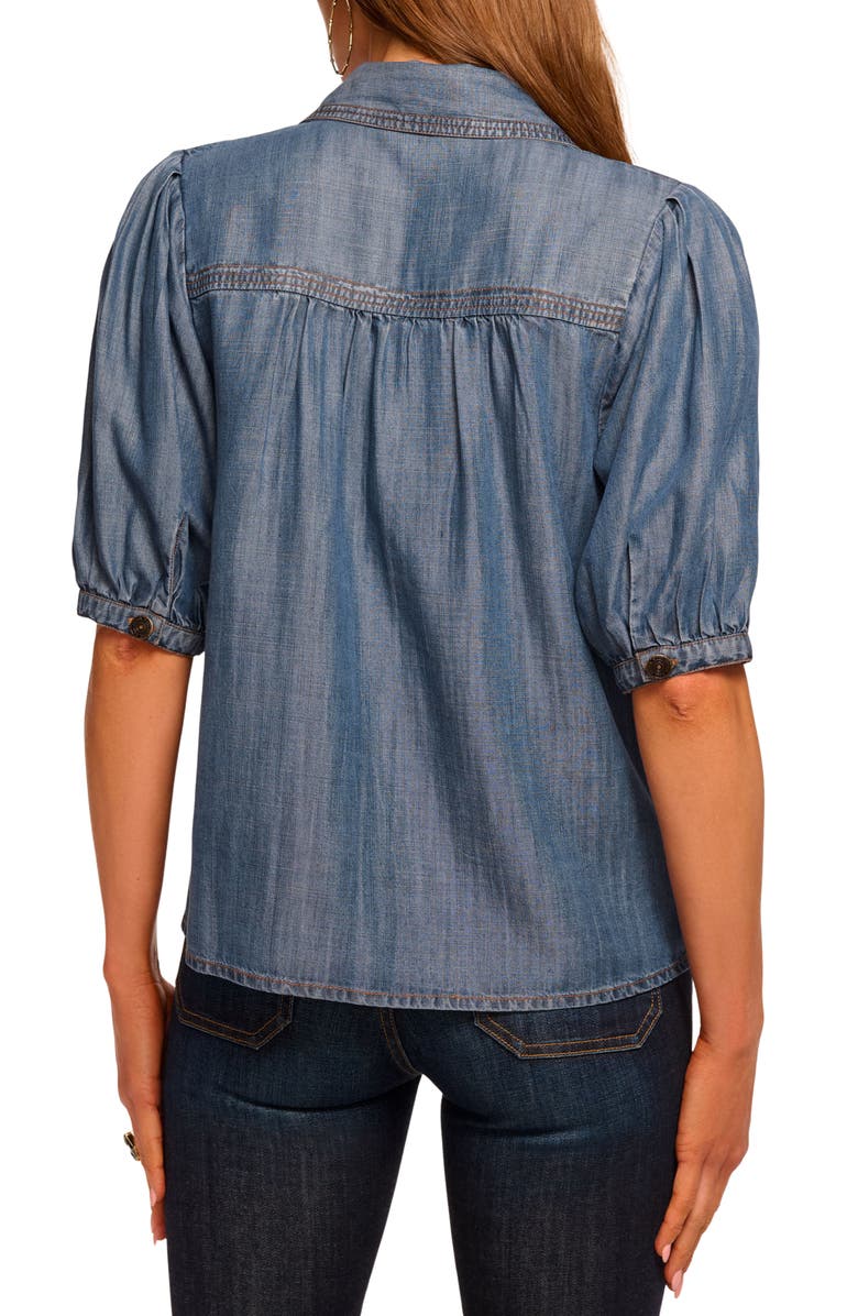 Ramy Brook Noah Chambray Button-Up Shirt, Main, color, 