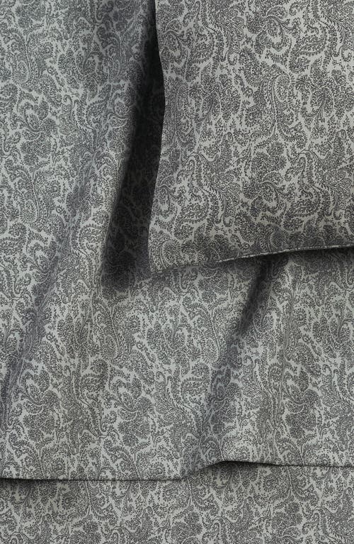 Azores Home Print Cotton Flannel Sheet Set In Gray