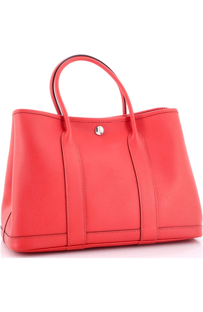 Pre-Owned Hermes Garden Party Tote Leather 30, Alternate, color, Rouge Pivoine