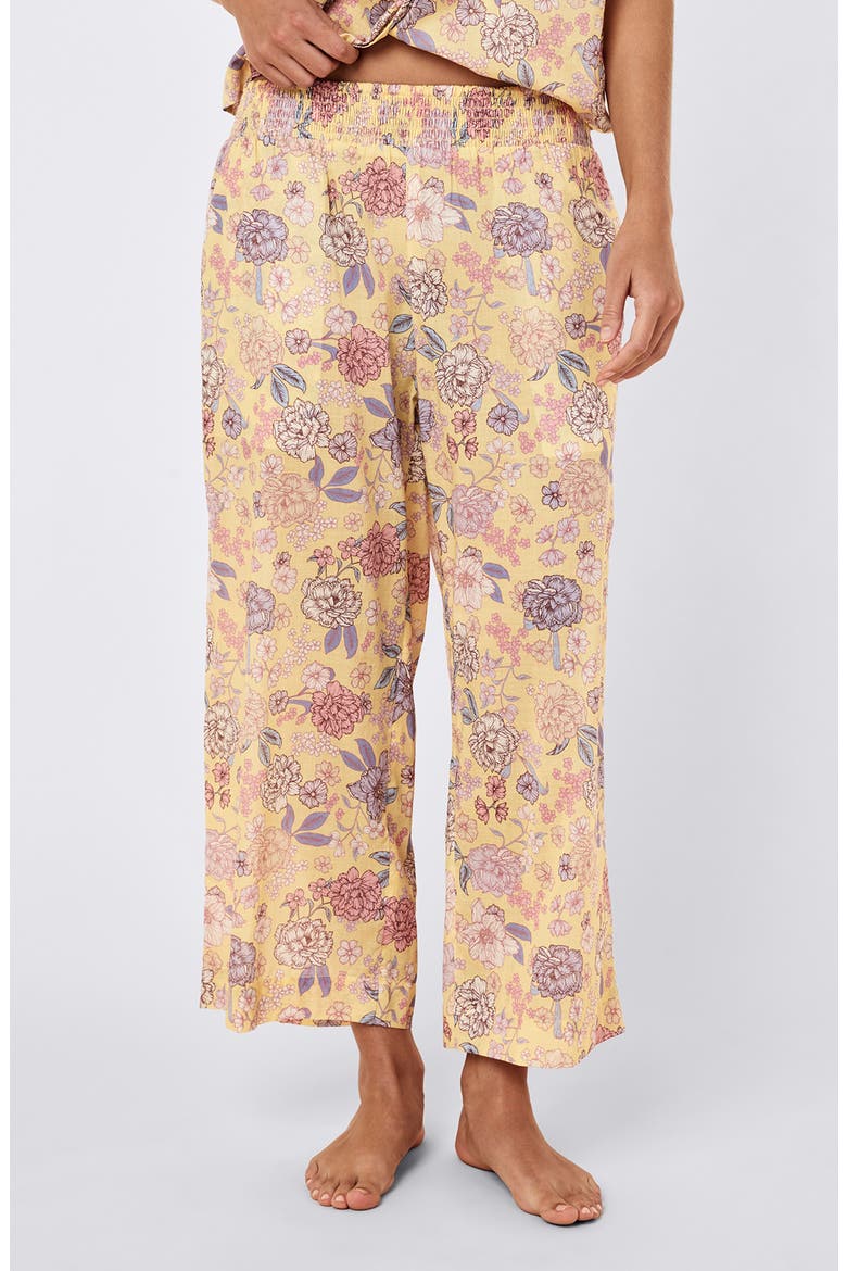 Karolina Cotton Voile Crop Pajamas, Alternate, color, GOLDEN HAZE