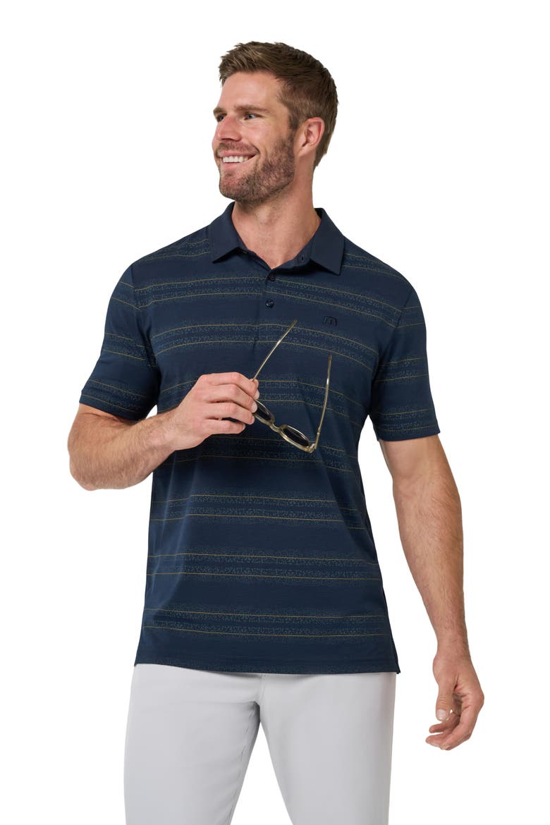 Heater Jersey Striped Performance Polo, Alternate, color, TOTAL ECLIPSE