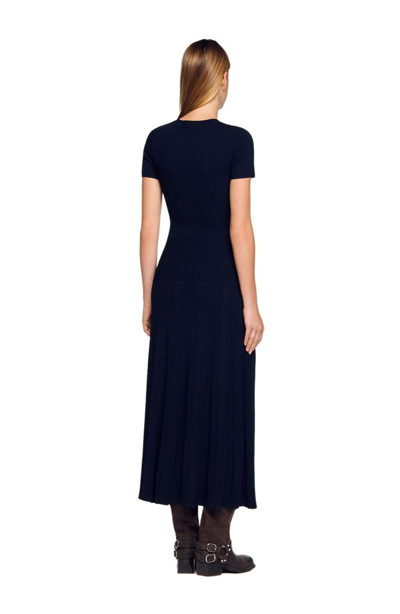 SANDRO Knit maxi dress, Alternate, color, Navy Blue