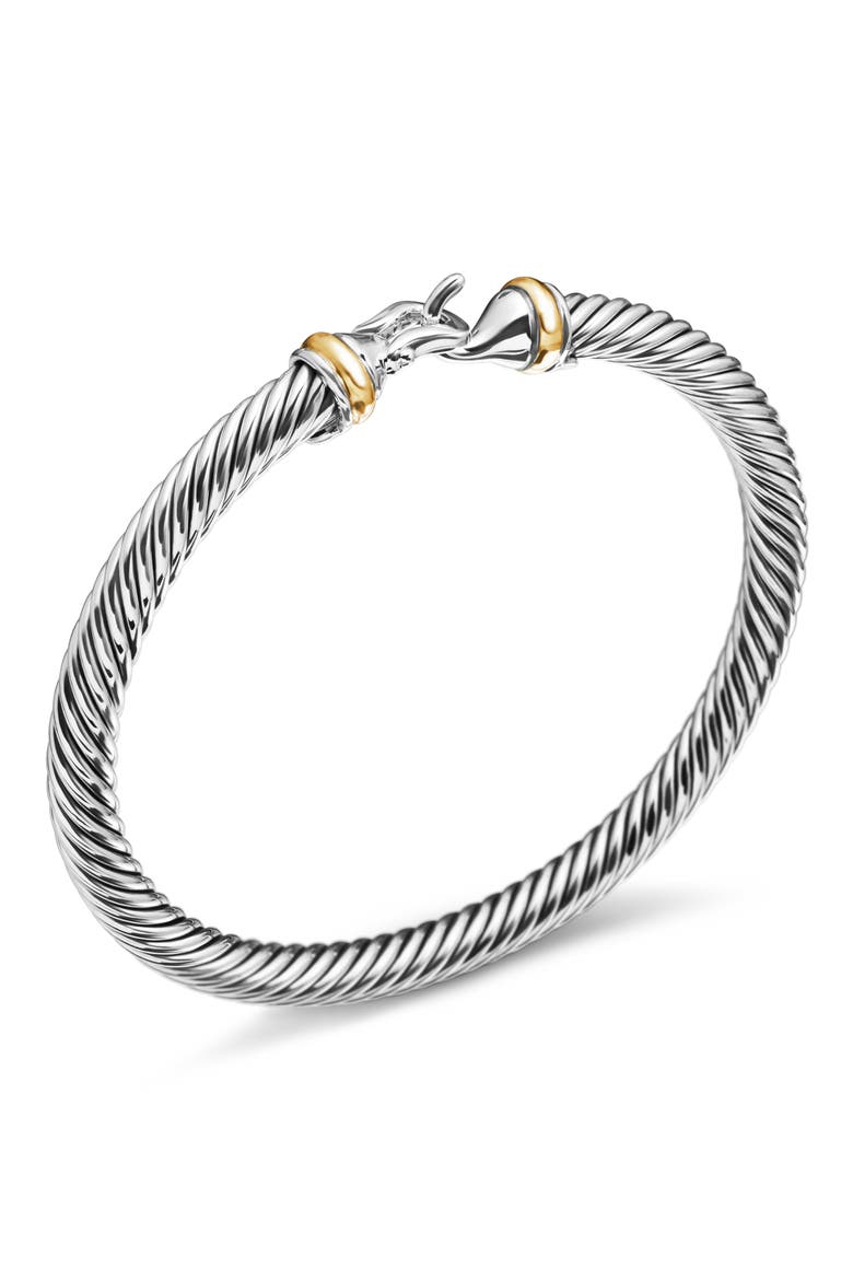 Cable Classic Buckle Bracelet with 18K Gold, 5mm, Alternate, color, TWO TONE