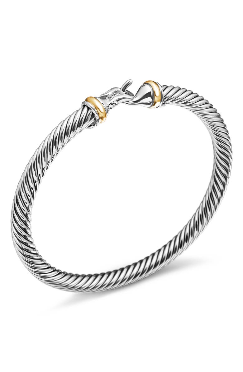 David Yurman Cable Classic Buckle Bracelet with 18K Gold, 5mm, Alternate, color, Two Tone