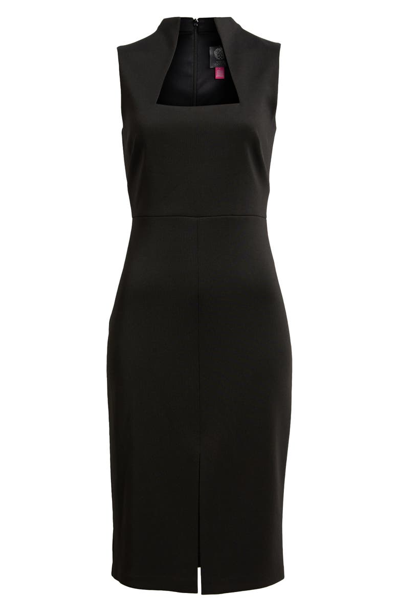 Vince Camuto Laser Cut Scuba Crepe Sheath Dress, Alternate, color,
