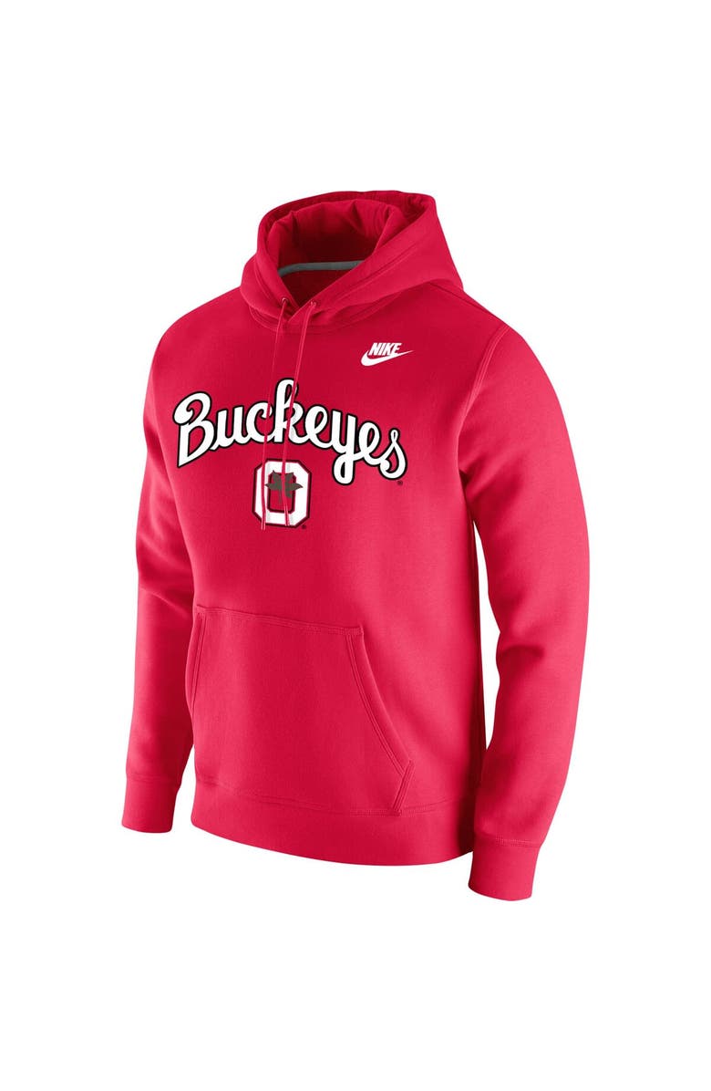 Nike Men's Nike Scarlet Ohio State Buckeyes Script Vintage School Logo Pullover Hoodie, Alternate, color, 