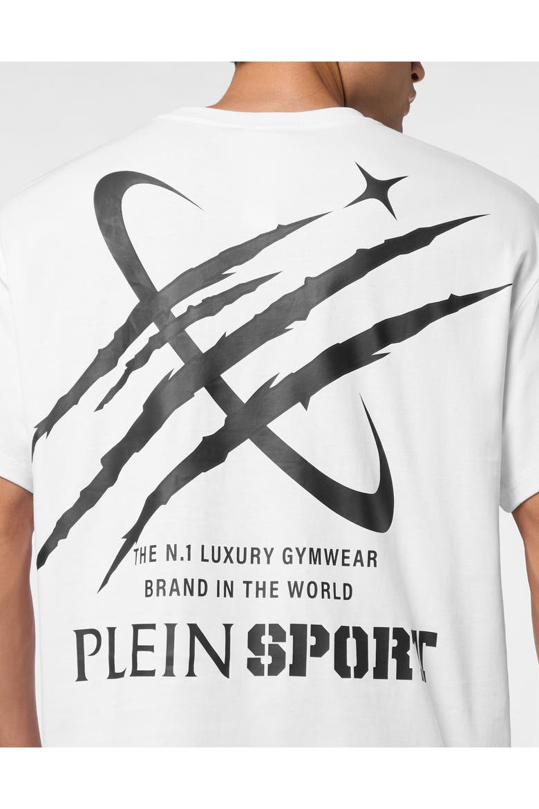 T-Shirt Round Neck Ss Scratch Men, Alternate, color, white