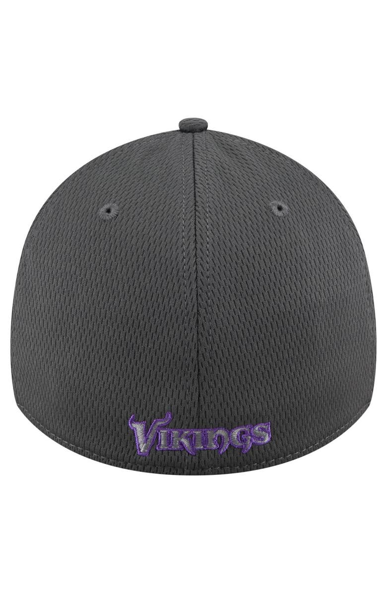 New Era Men's New Era Graphite Minnesota Vikings  Main 39THIRTY Flex Hat, Alternate, color, Graphite