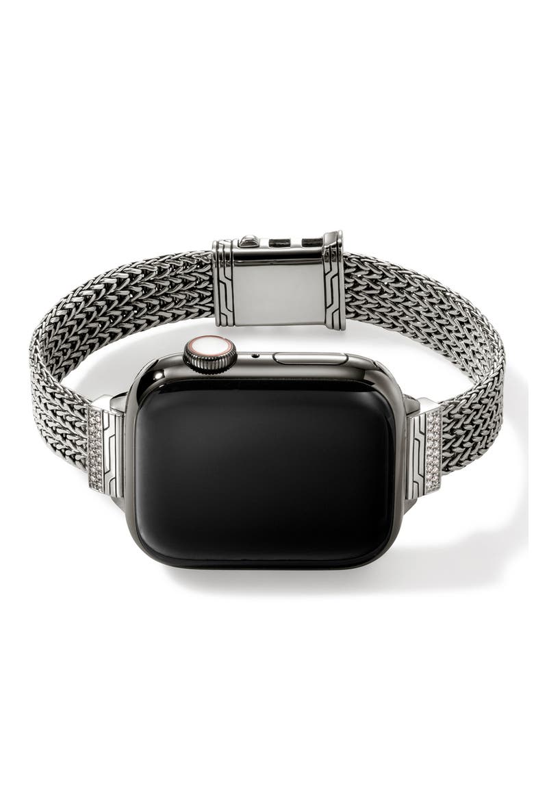 Smart Watch Strap Diamond Pave, 12mm, Main, color, SILVER
