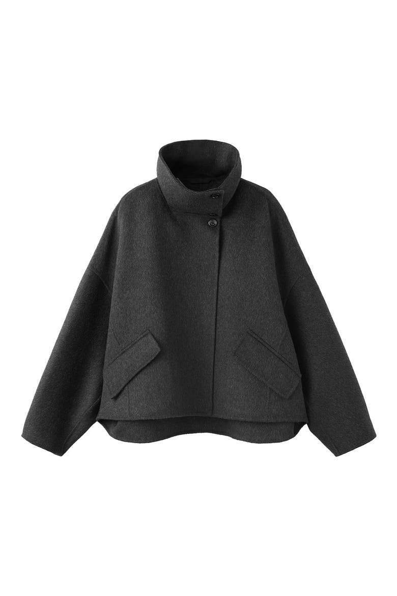 Wool Blend Oversize Jacket, Main, color, DARK HEATHER GREY