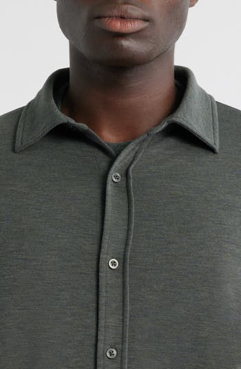 Knit Button-Up Shirt