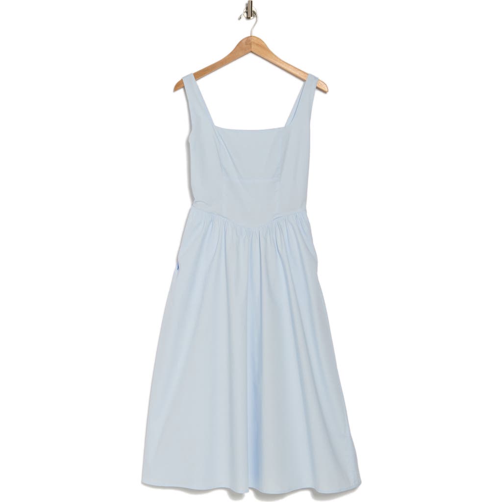 Wayf Sleeveless Fit & Flare Midi Dress In Baby Blue