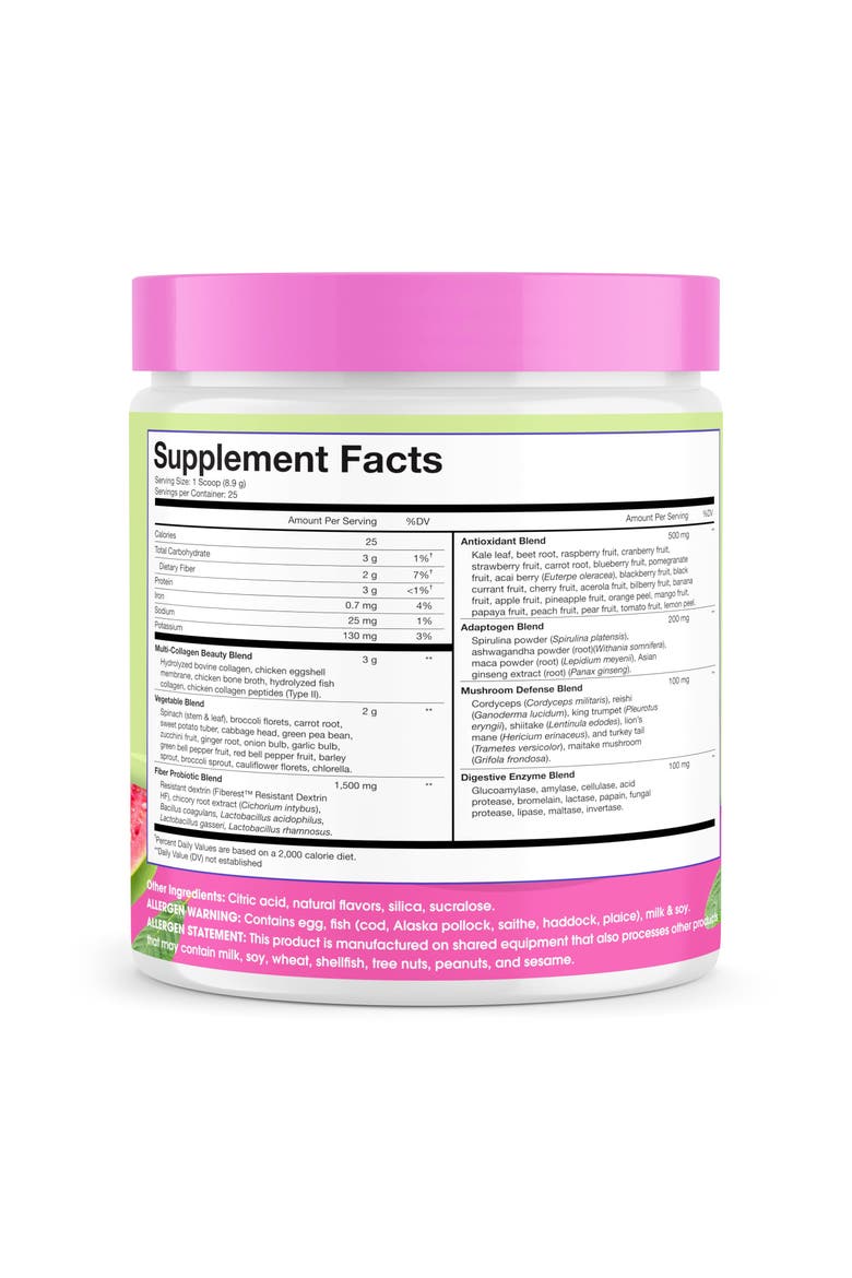 Collagen Greens Nutrient Rich Superfood Blend Healthy Digestion Pink Guava, Alternate, color, None