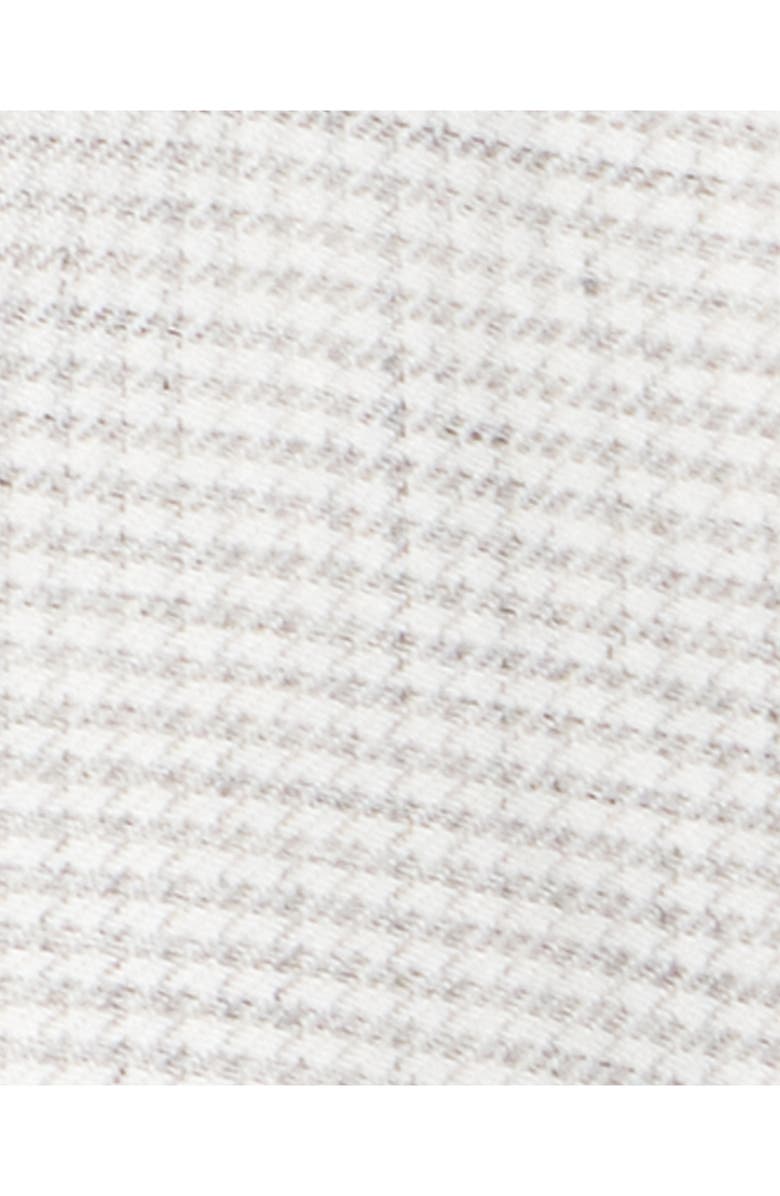 Theory Micro Houndstooth Linen Blend Minidress, Alternate, color, White Multi