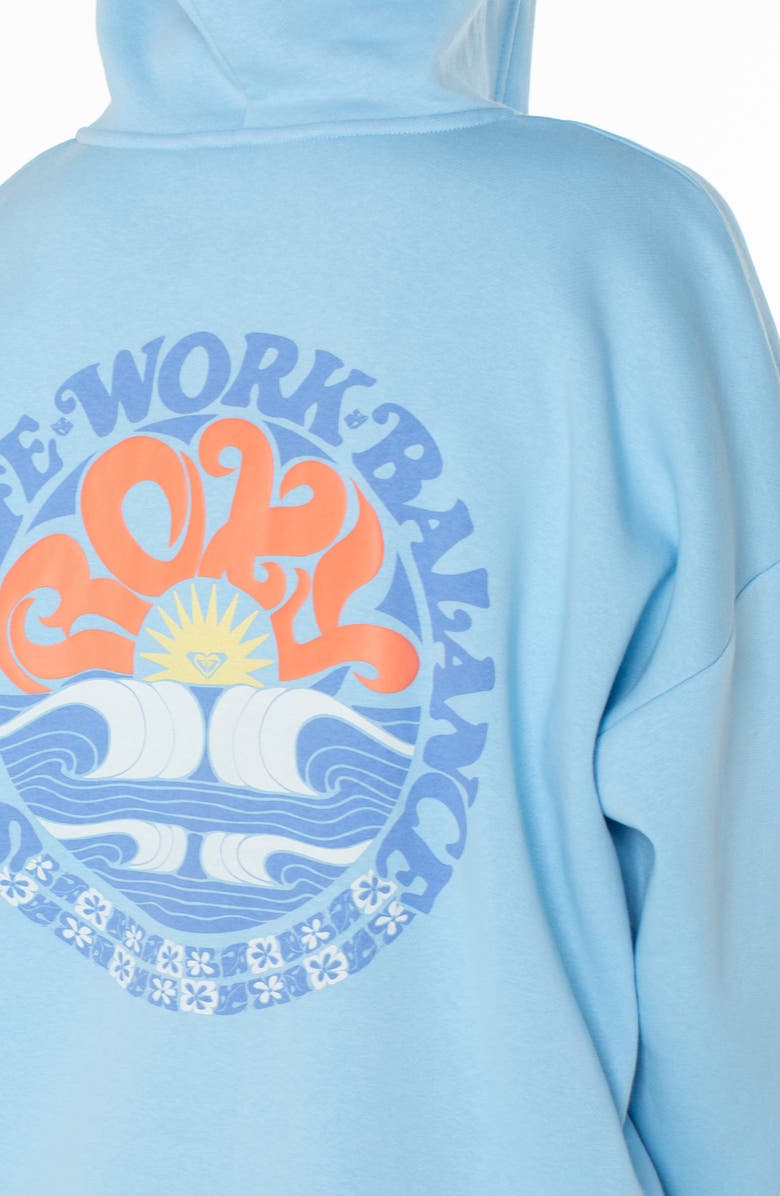 Roxy Evening Lineup Full Zip Fleece Graphic Hoodie, Alternate, color, 