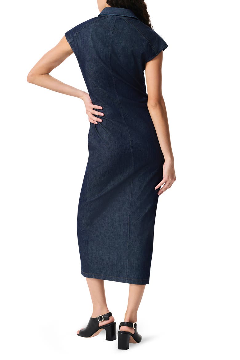 Airflex Leah Cotton Blend Denim Shirtdress, Alternate, color, RINSE