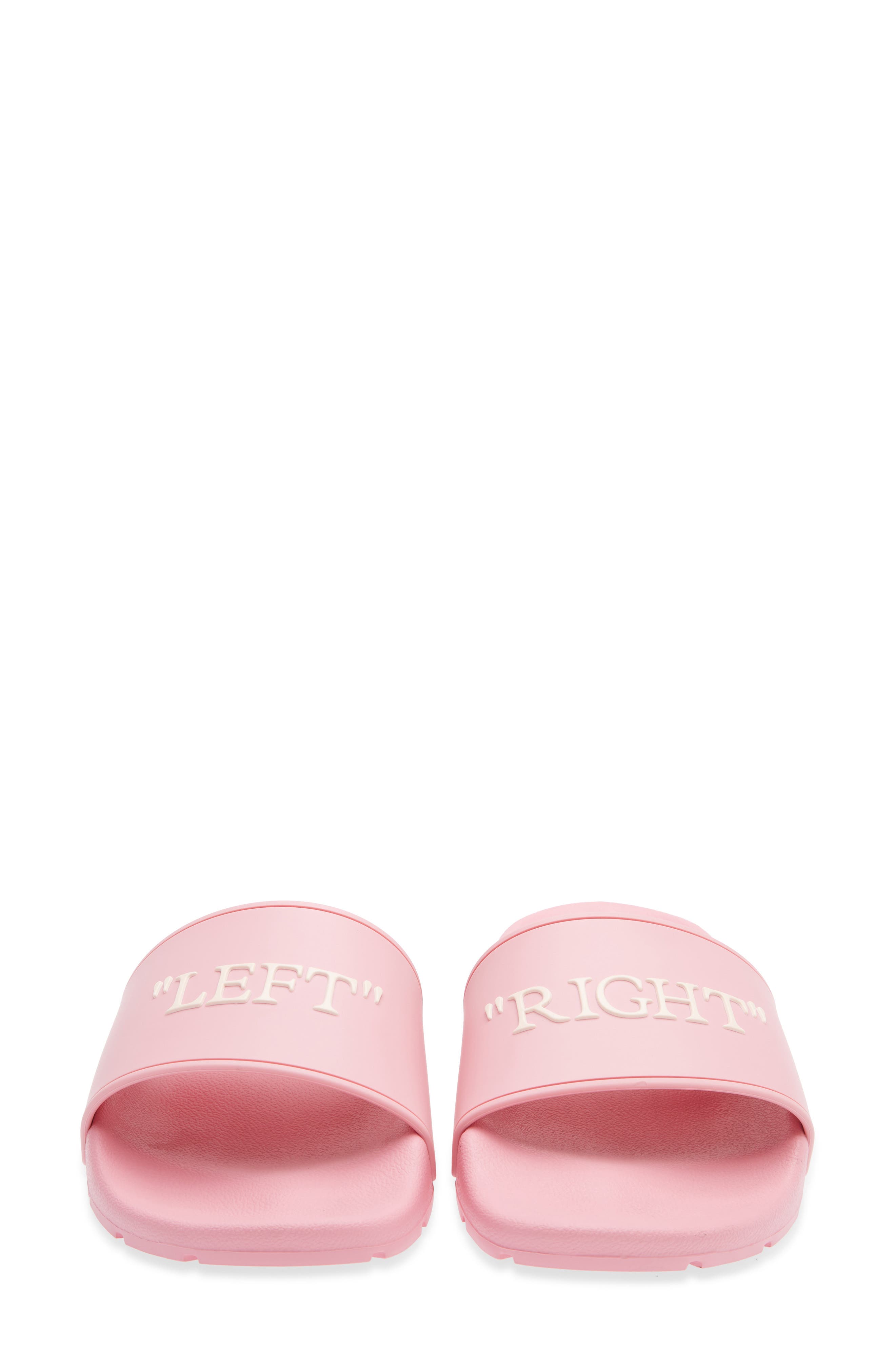 Off-White Quote Slide Sandal, Alternate, color, Rose Pink - Cloud Pink