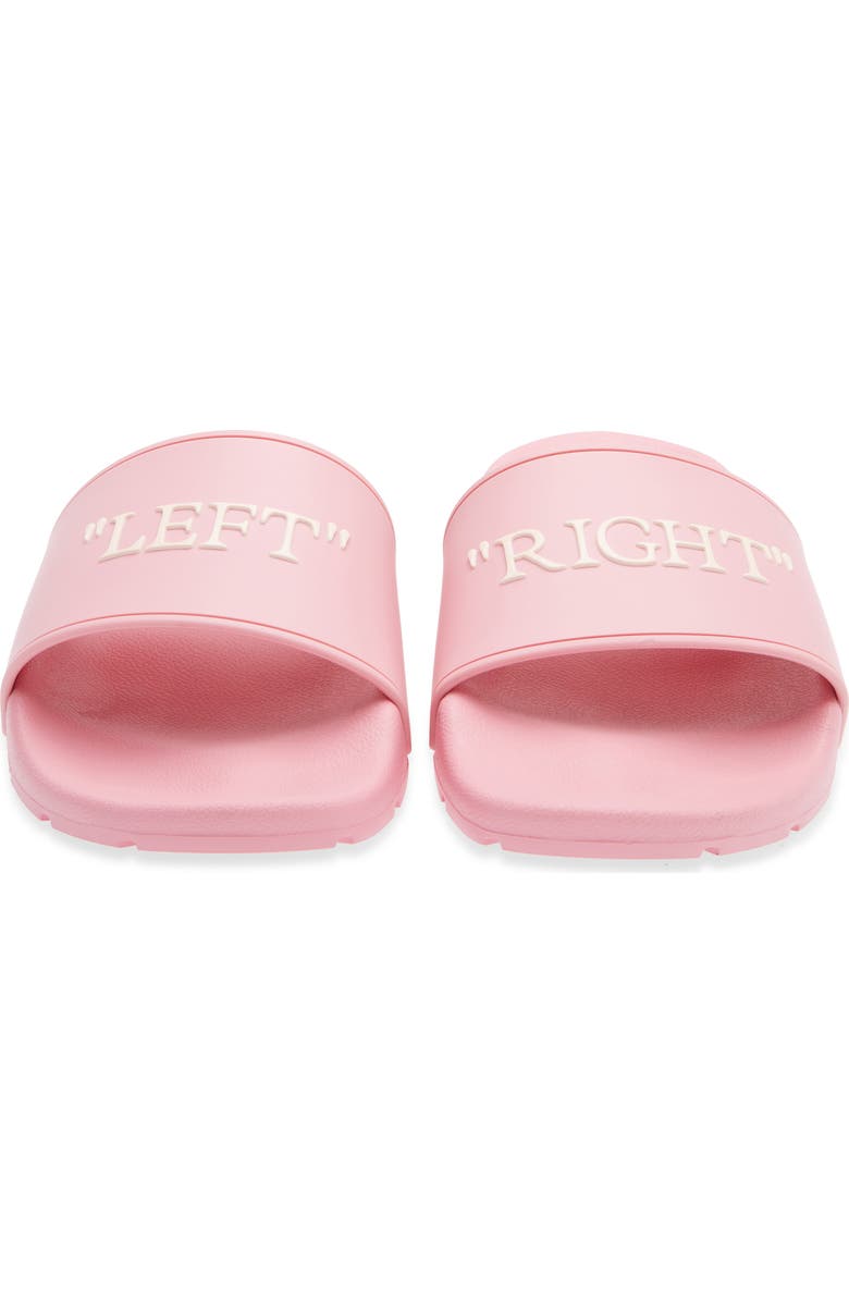 Off-White Quote Slide Sandal, Alternate, color, Rose Pink - Cloud Pink