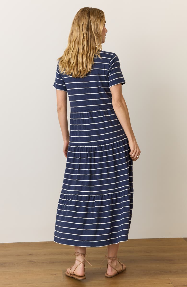 Marine Layer Stripe Cotton Jersey A-Line Dress, Alternate, color,