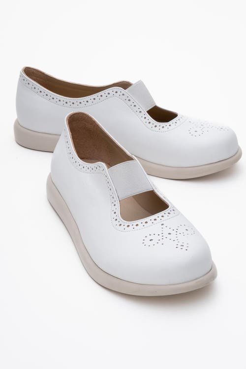 Forever & Always Shoes Chelle Elastic Leather Flat